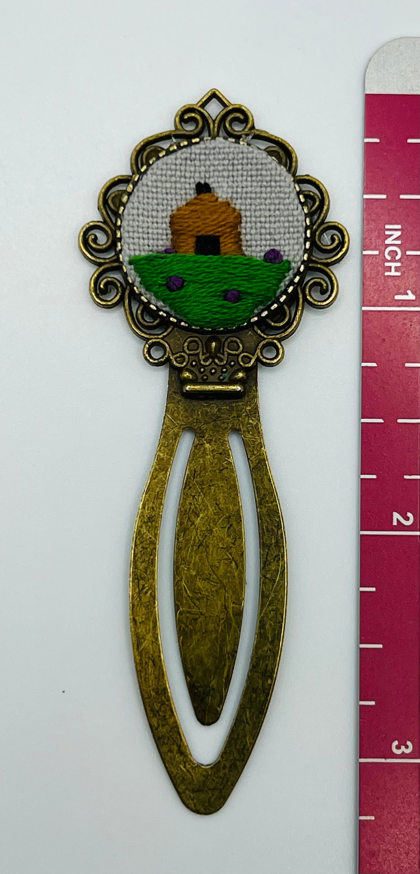 Navajo Hogan Landscape Embroidered Bookmark