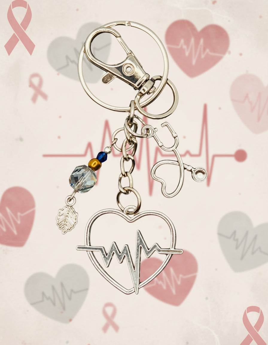 Cardiac Awareness Key Chain w/ Lobster Clasp