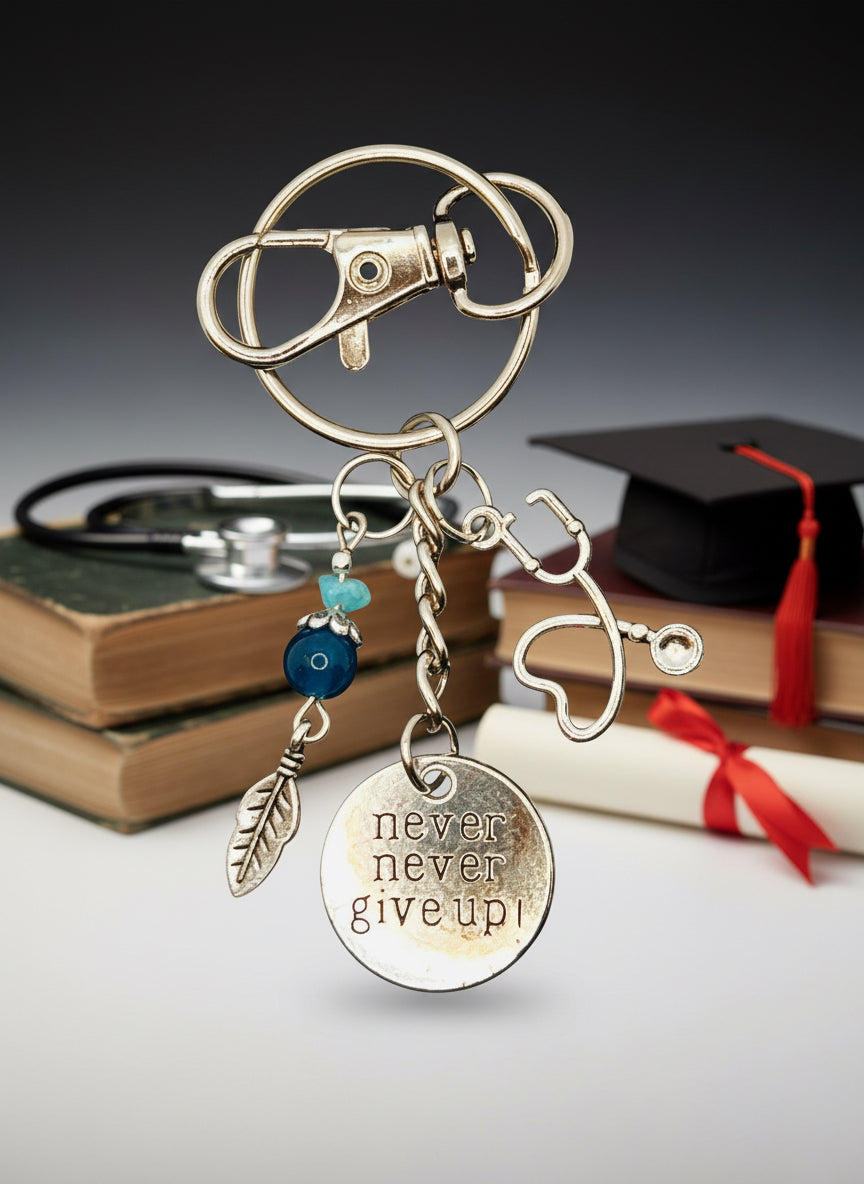 Encouraging Medical School Key Chain w/ Lobster Clasp