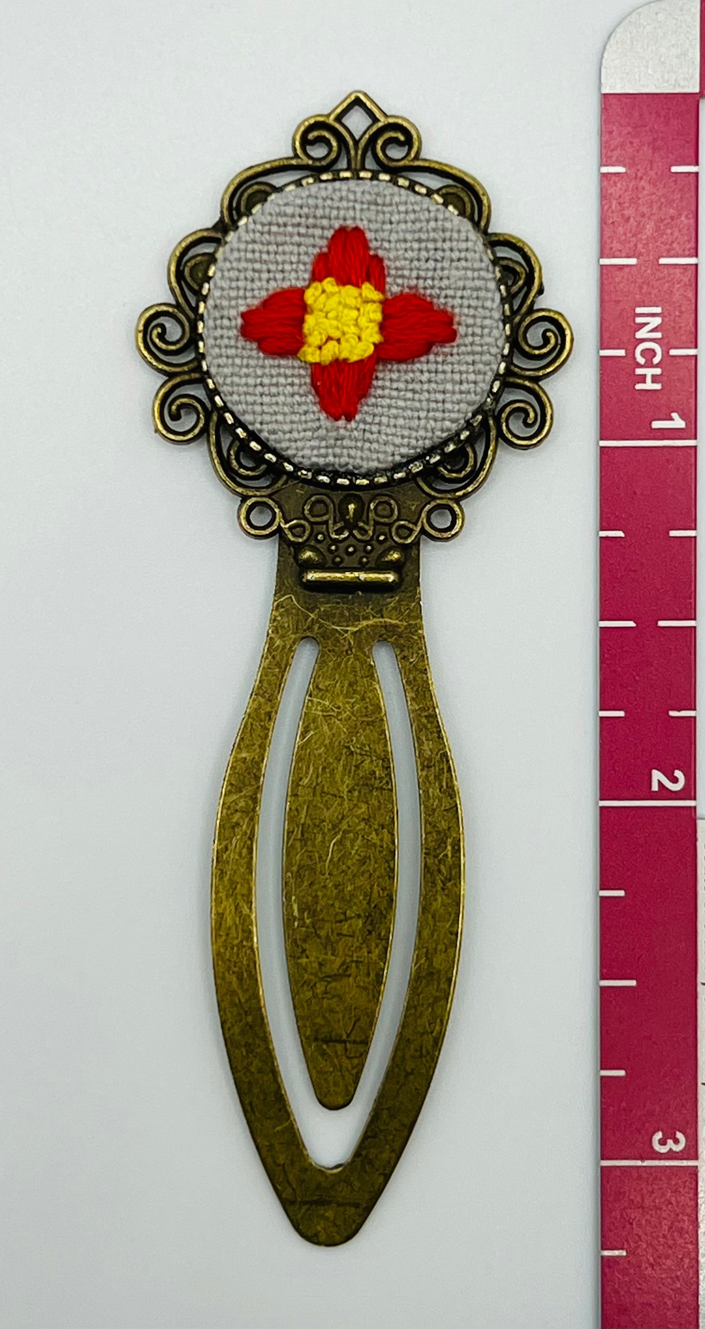 Zia Symbol Embroidered Bookmark
