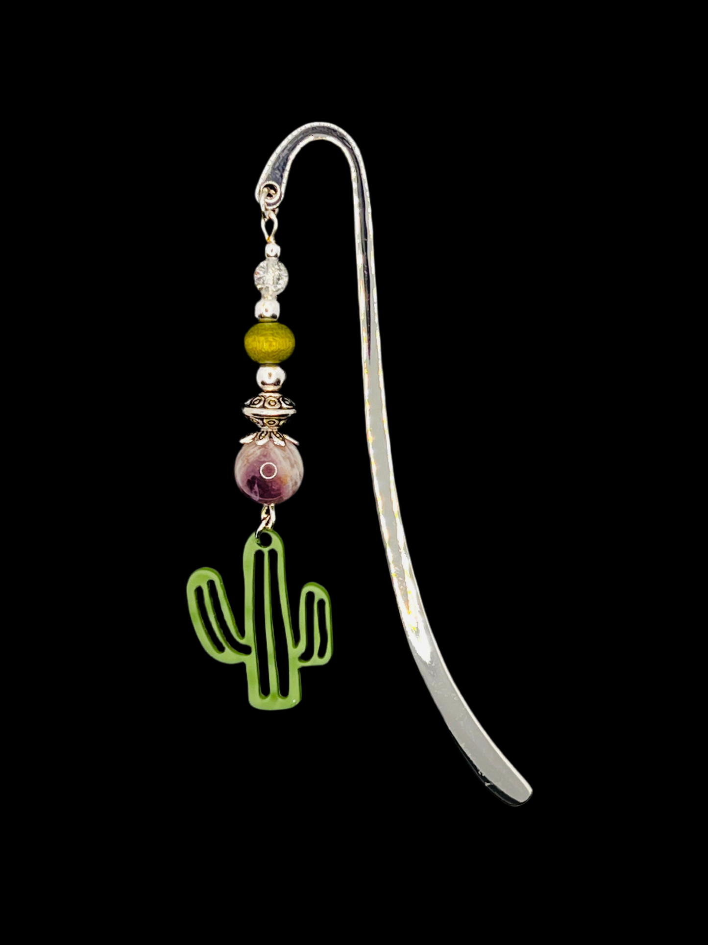 Silver Cactus Bookmark
