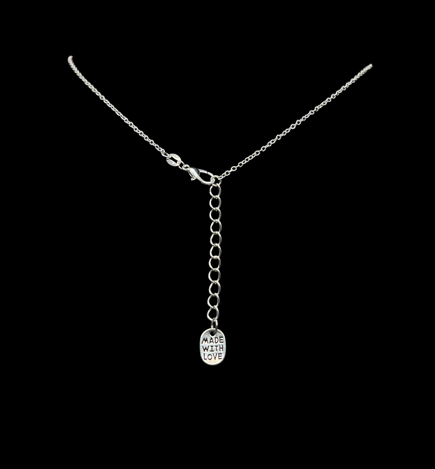 Blue Porcelain Beaded Wire Chain Necklace