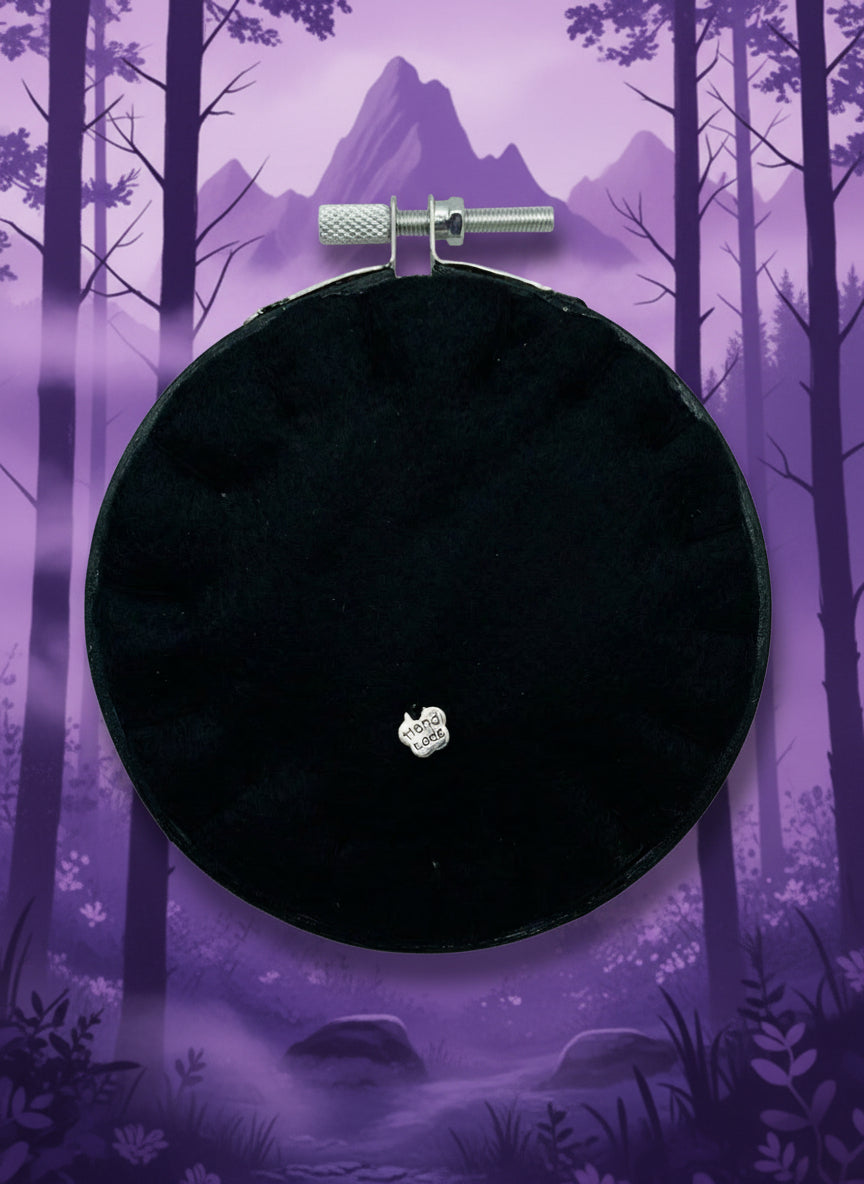 Enchanted Purple Forest Watercolor Embroidery