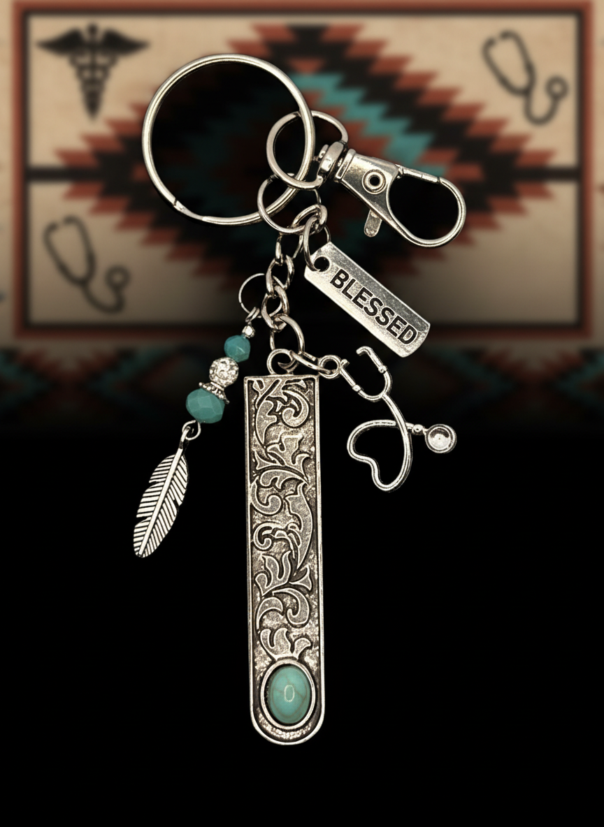 Indigenous Blessed Medical Professional Key Chain w/ Lobster Clasp