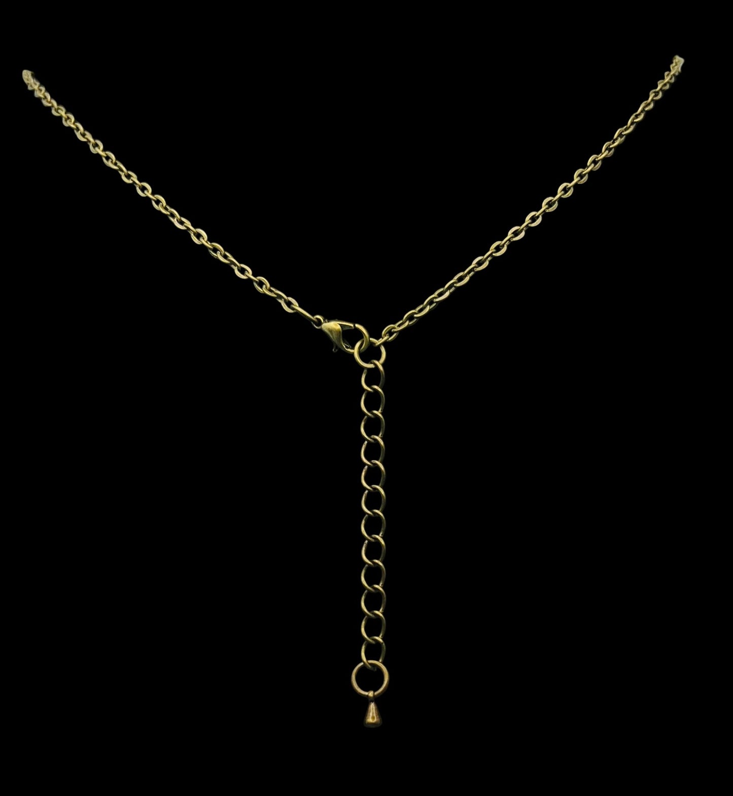 Bronze Feather and Goldstone Beaded Wire Chain Necklace