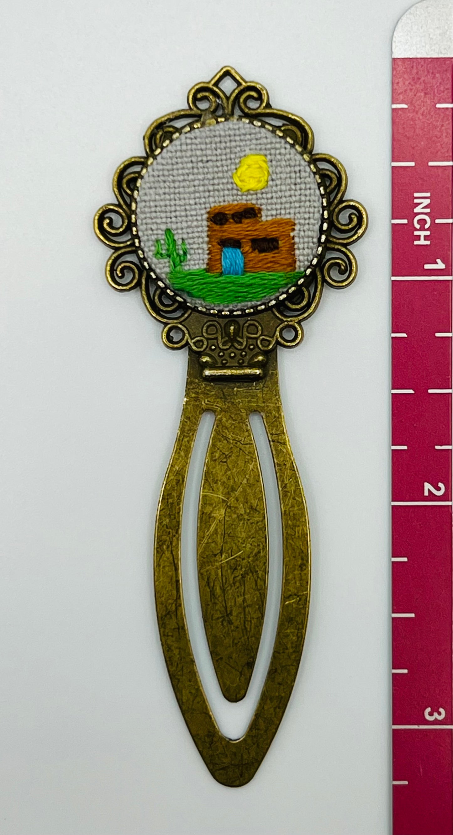Adobe Landscape Embroidered Bookmark