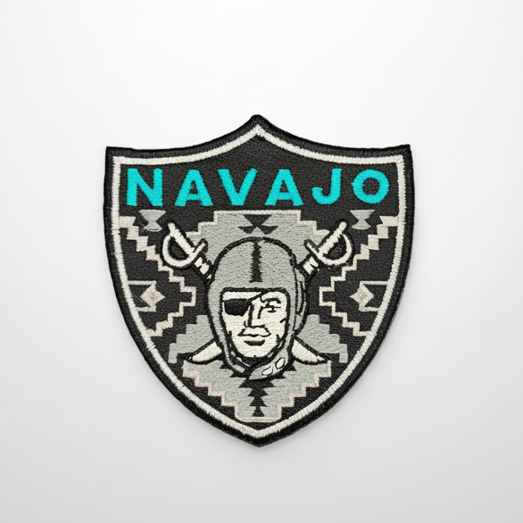 Navajo Raider Turquoise and Silver Patch (Free Shipping)