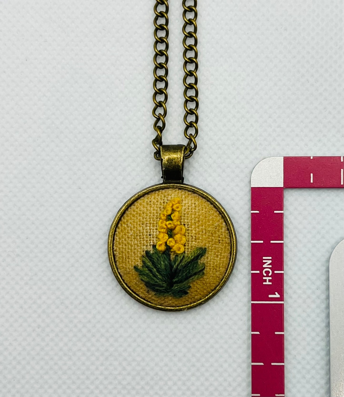 Embroidered Yucca Pendant