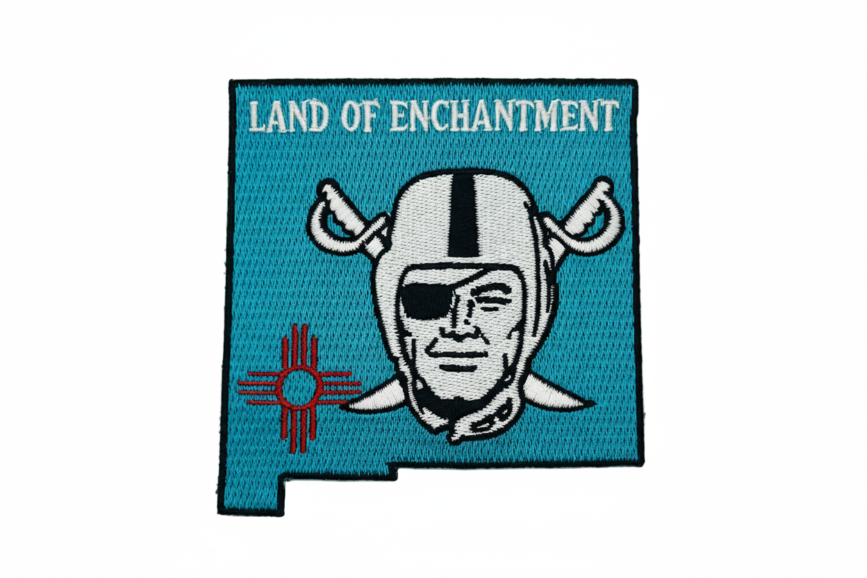 Navajo Raider Turquoise NM Patch (Free Shipping) *Hoodie not included