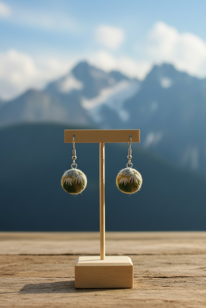 Embroidered Earrings