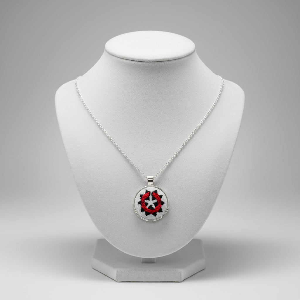 Navajo Basket Silver Pendant