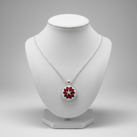 Navajo Basket Silver Pendant