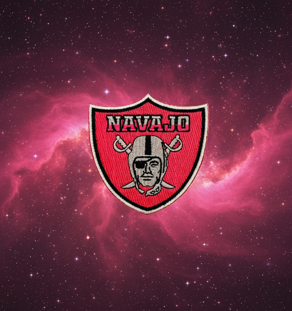 Navajo Raider Breast Cancer Awareness Patch (Free Shipping) *Hoodie not included