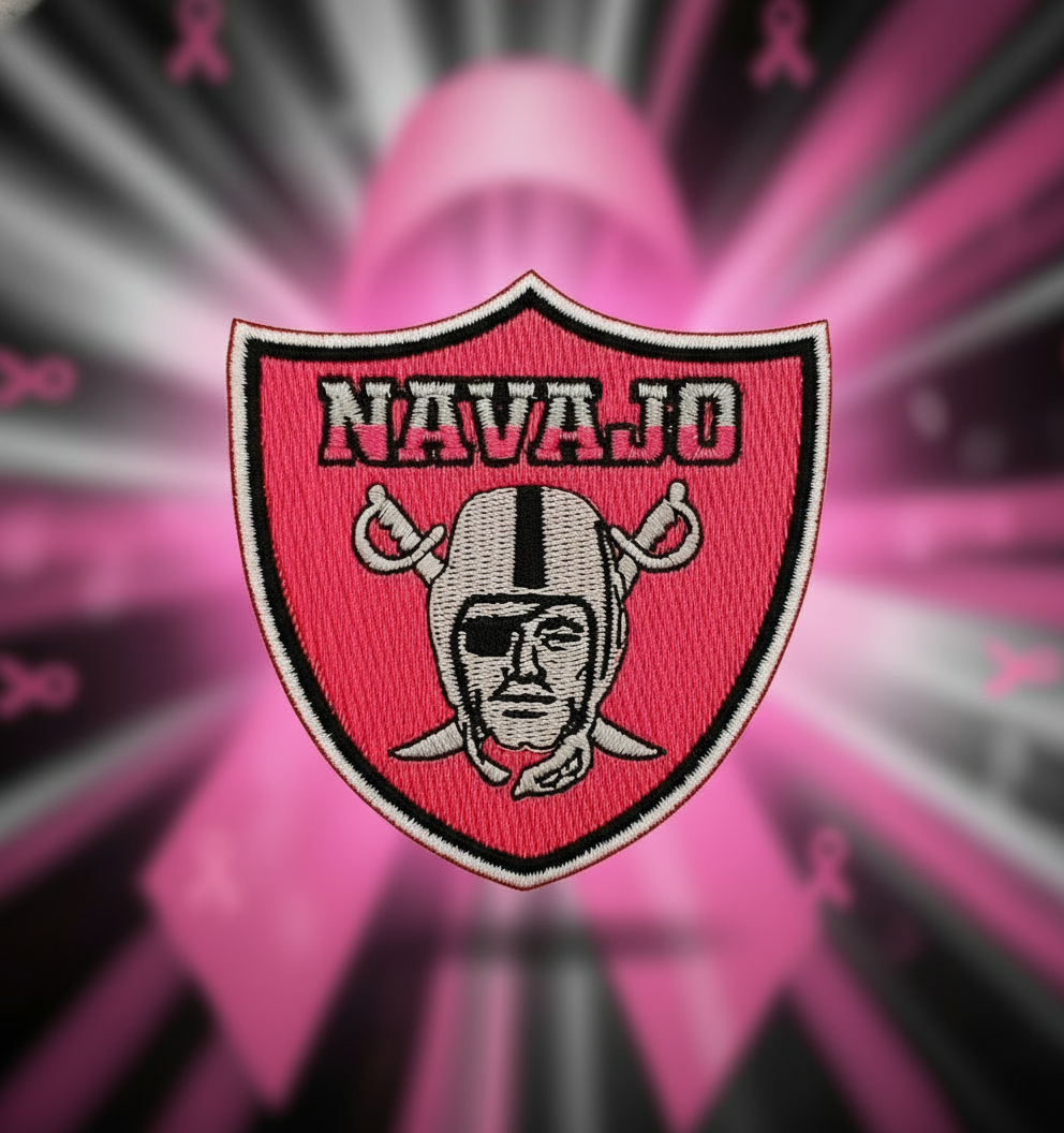 Navajo Raider Breast Cancer Awareness Patch (Free Shipping) *Hoodie not included