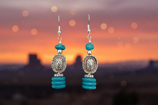 Concho Dangle Earrings
