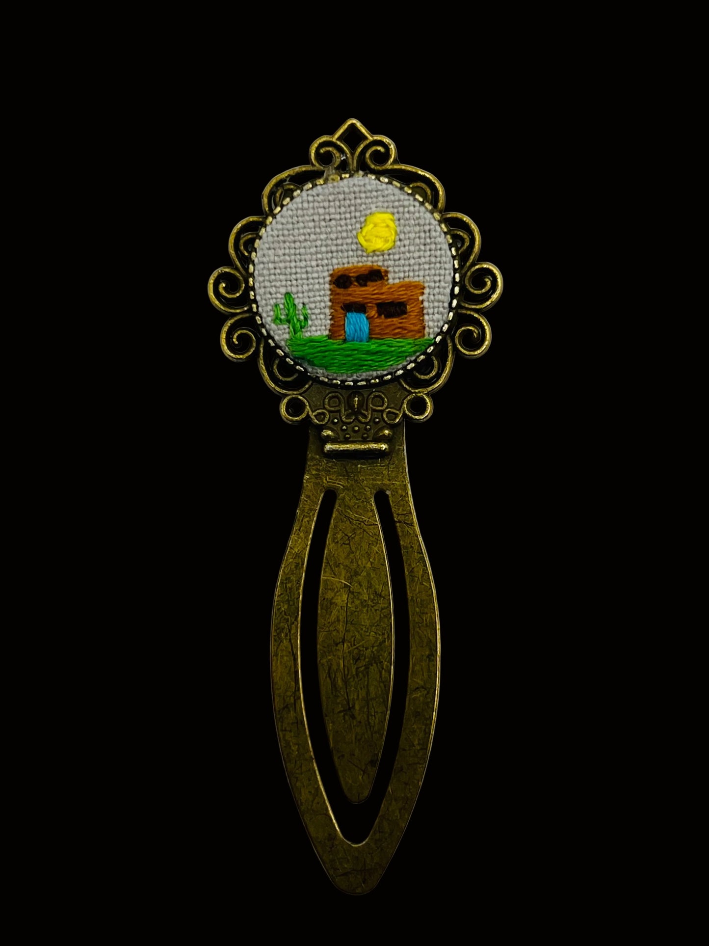 Adobe Landscape Embroidered Bookmark