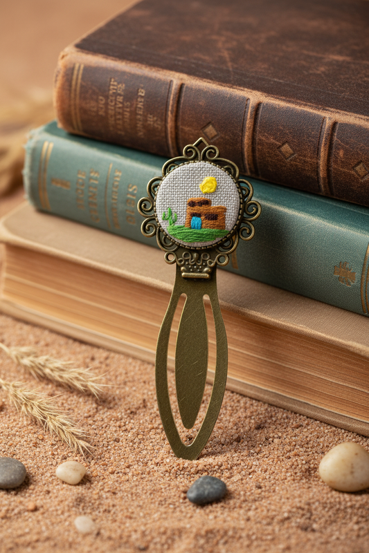 Adobe Landscape Embroidered Bookmark