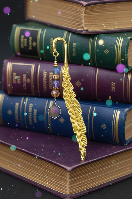 Enchanted Jewel Toned Gold Bookmark
