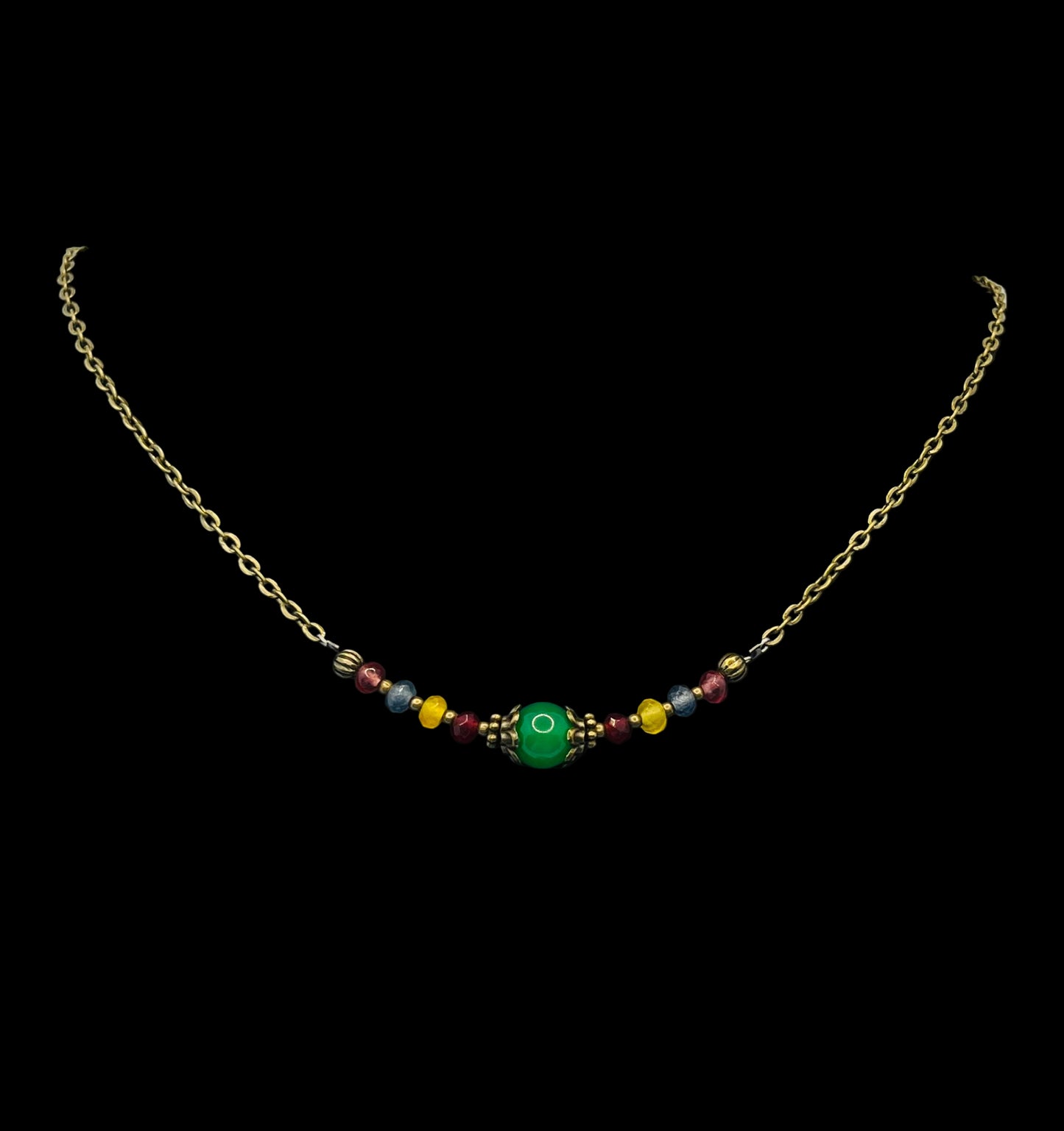 Beaded Wire Chain Necklace
