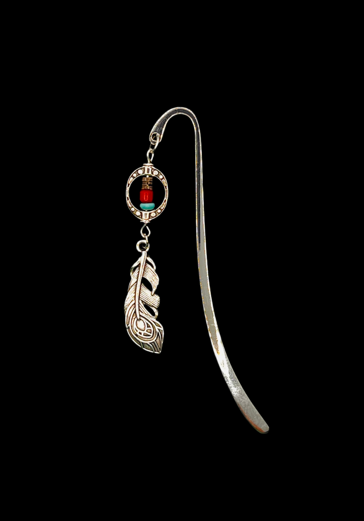 Silver Feather Bookmark