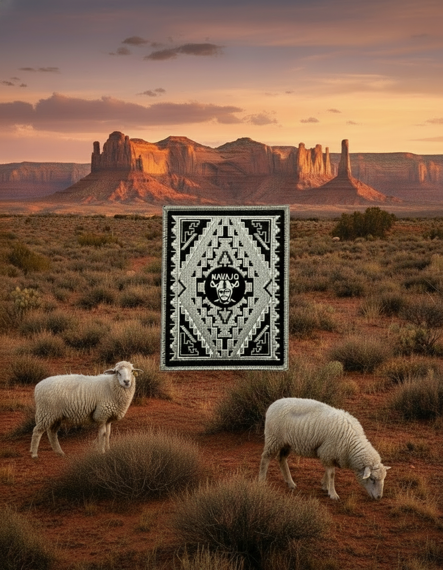 Navajo Raider Two Grey Hills Patch (Free Shipping)