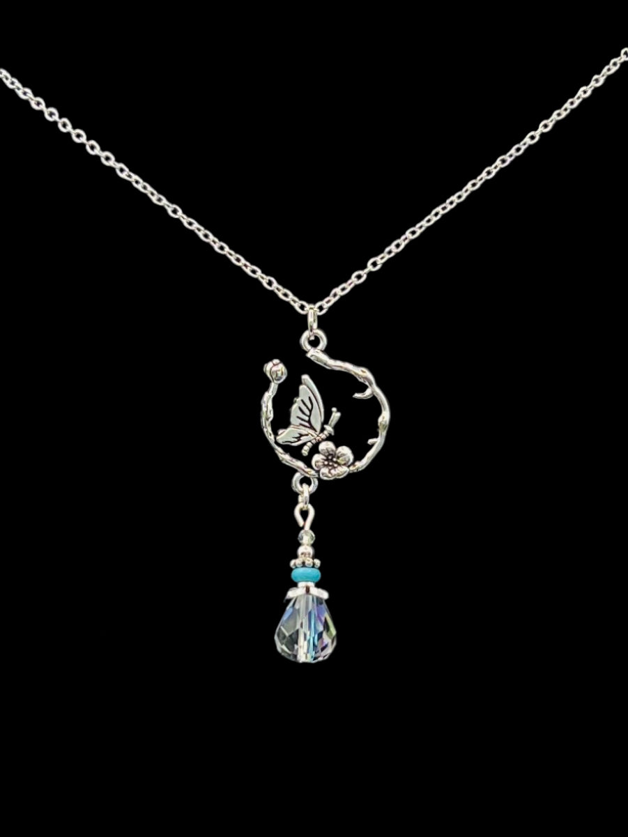 Southwest Butterfly Necklace & Earrings Set