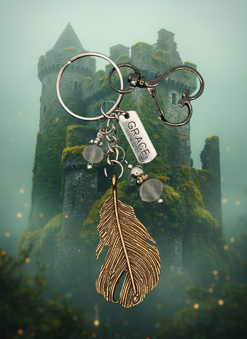 Irish Castle Themed Key Chain w/ Lobster Clasp 🇮🇪