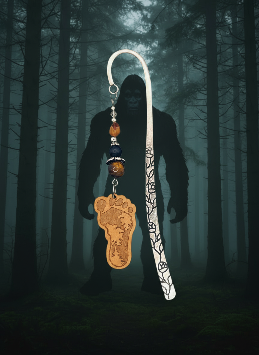 Silver Bigfoot Bookmark