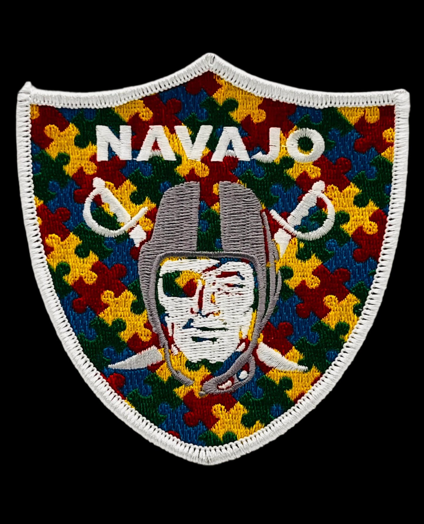 Navajo Raider Autism Awareness Patch (free shipping) *Bag not included