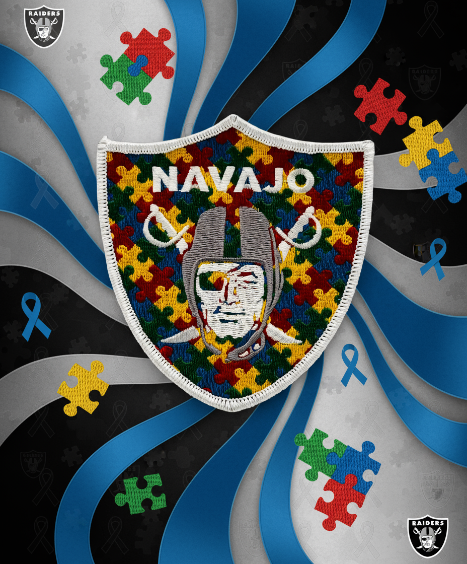 Navajo Raider Autism Awareness Patch (free shipping) *Bag not included