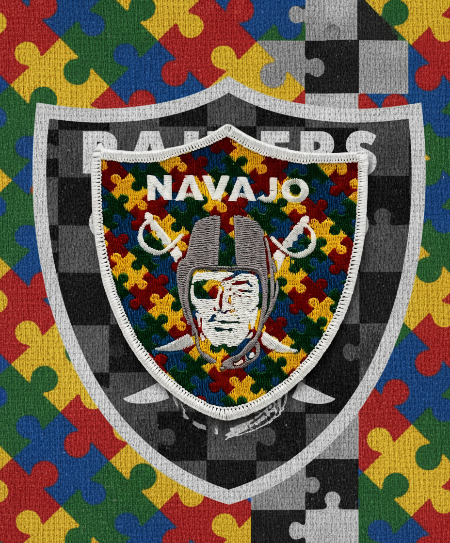 Navajo Raider Autism Awareness Patch (free shipping) *Bag not included