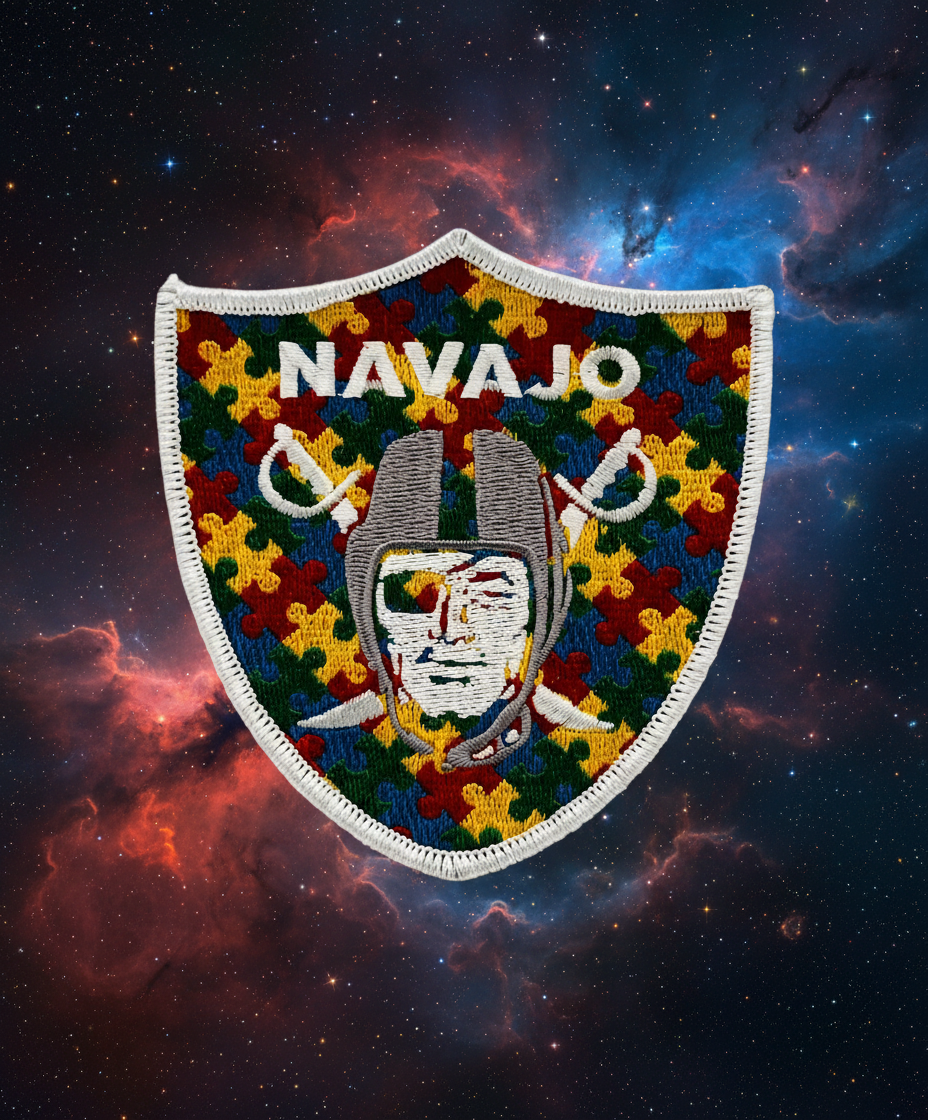Navajo Raider Autism Awareness Patch (free shipping) *Bag not included