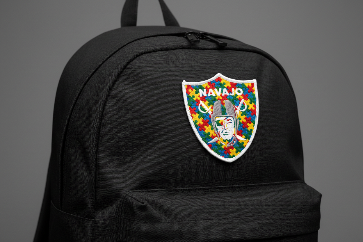 Navajo Raider Autism Awareness Patch (free shipping) *Bag not included