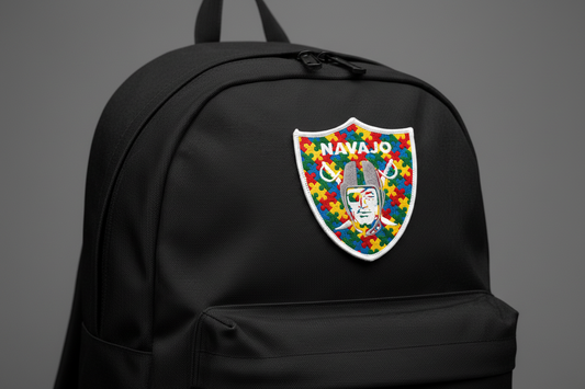Navajo Raider Autism Awareness Patch (free shipping) *Bag not included