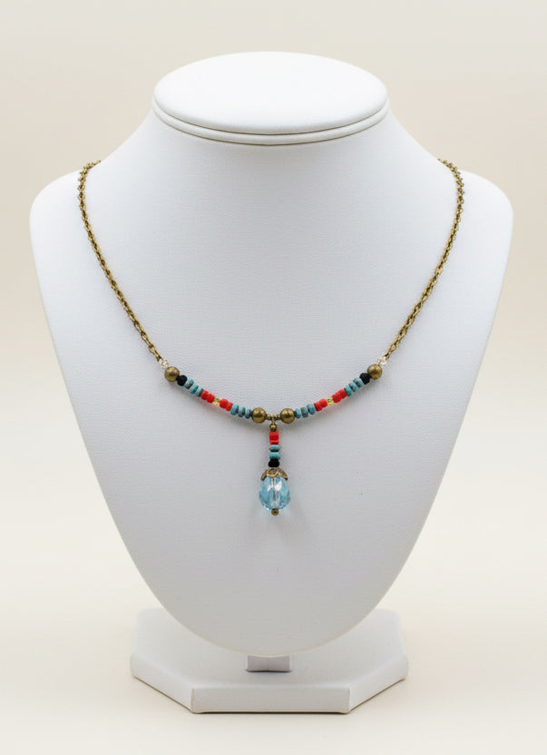 Beaded Wire Chain Necklace