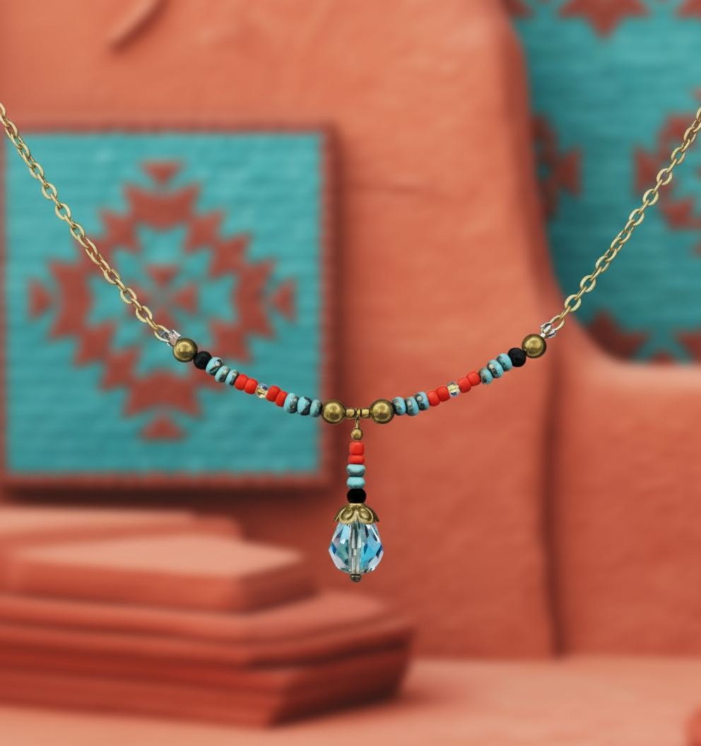 Beaded Wire Chain Necklace