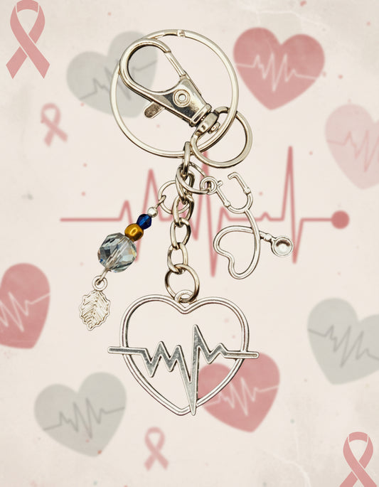Cardiac Awareness Key Chain w/ Lobster Clasp