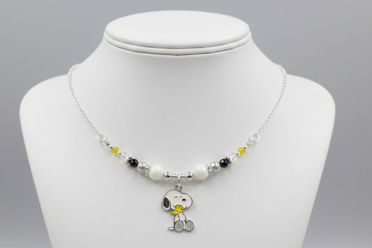 Snoopy Themed Beaded Wire Chain Necklace