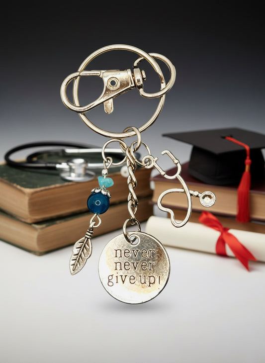 Encouraging Medical School Key Chain w/ Lobster Clasp