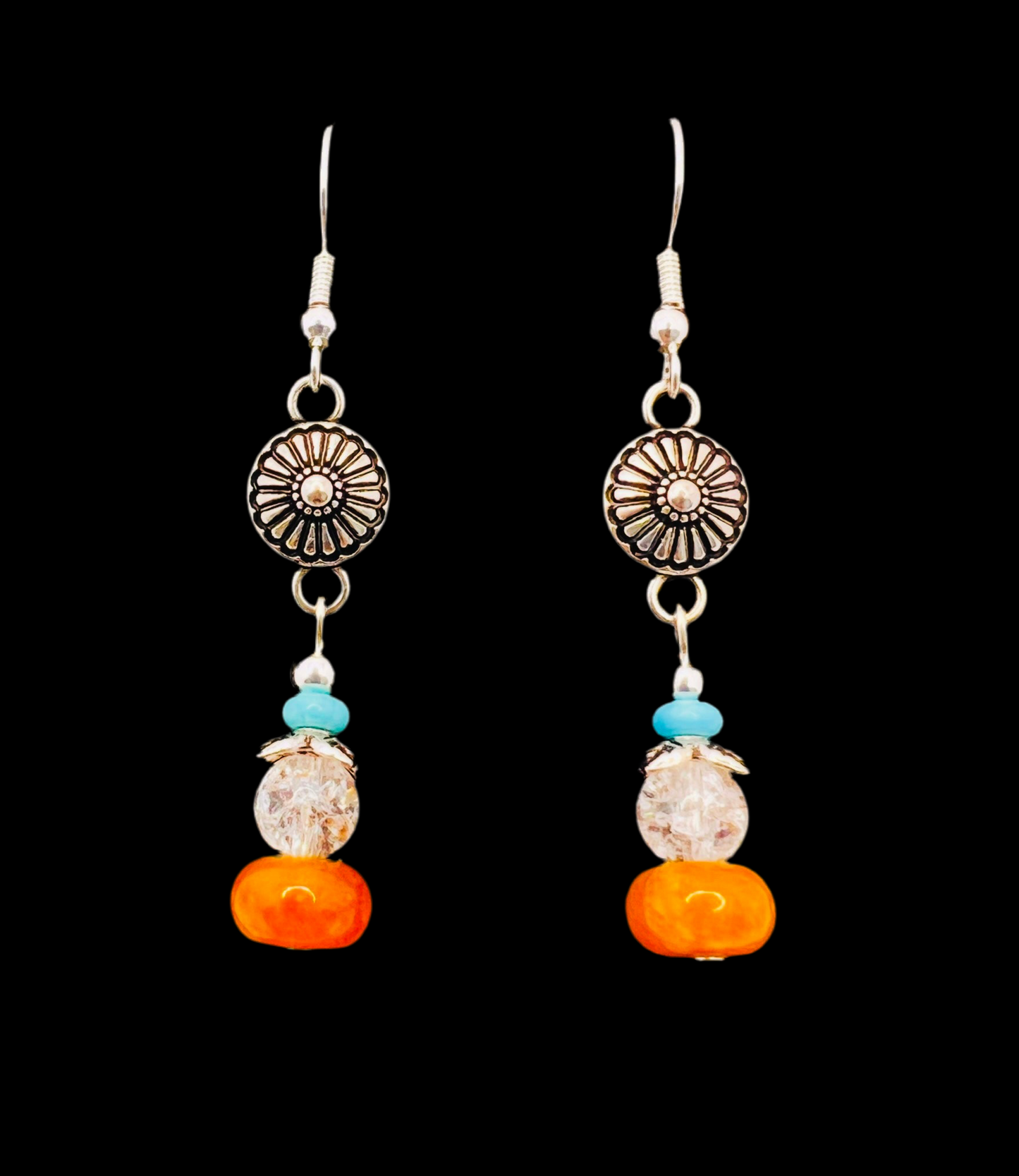 Small Concho Dangle Earrings