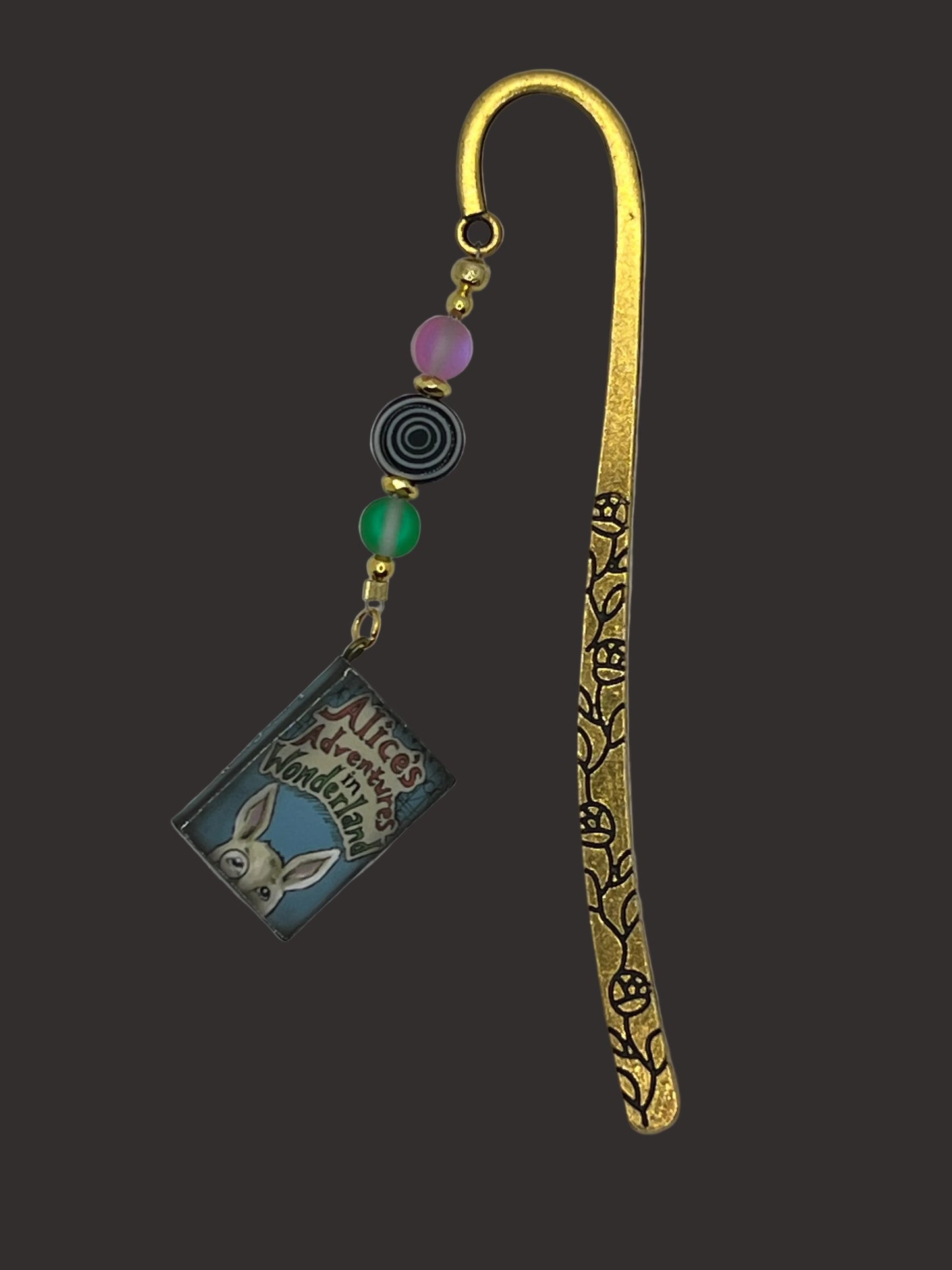 Gold Alice in Wonderland Bookmark