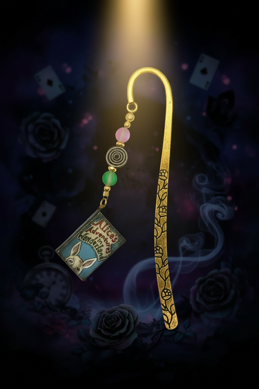 Gold Alice in Wonderland Bookmark