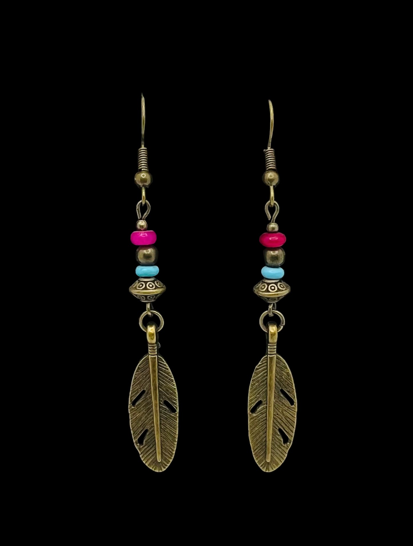 Bronze Pink Turquoise SE AK Earrings