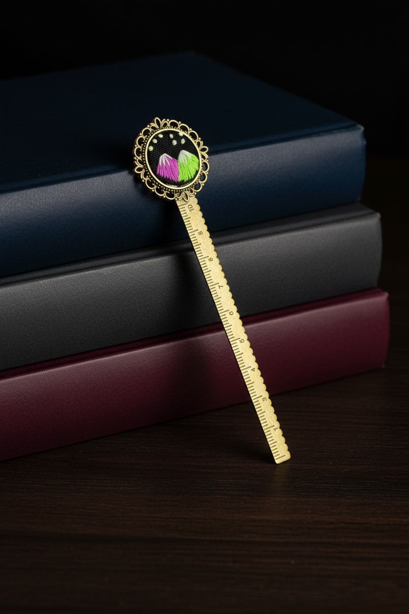 Bronze Neon Bookmark (UV light thread)
