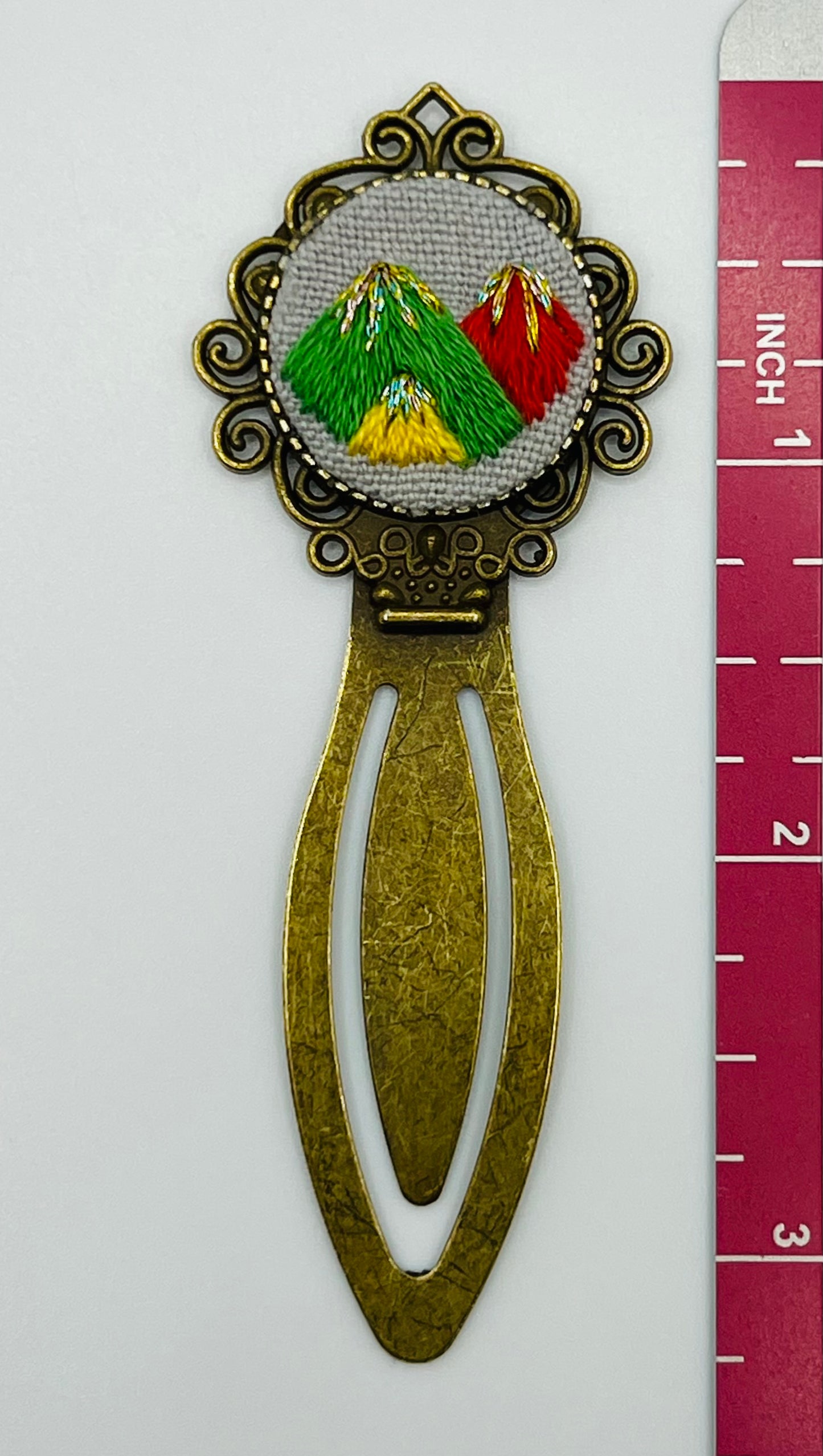 Mountain Landscape Embroidered Bookmark