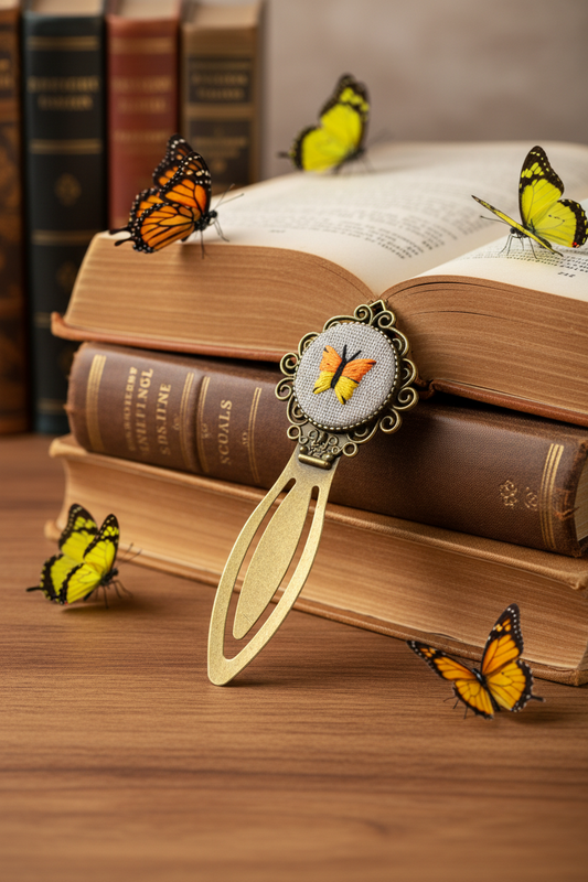 Butterfly Embroidered Bookmark