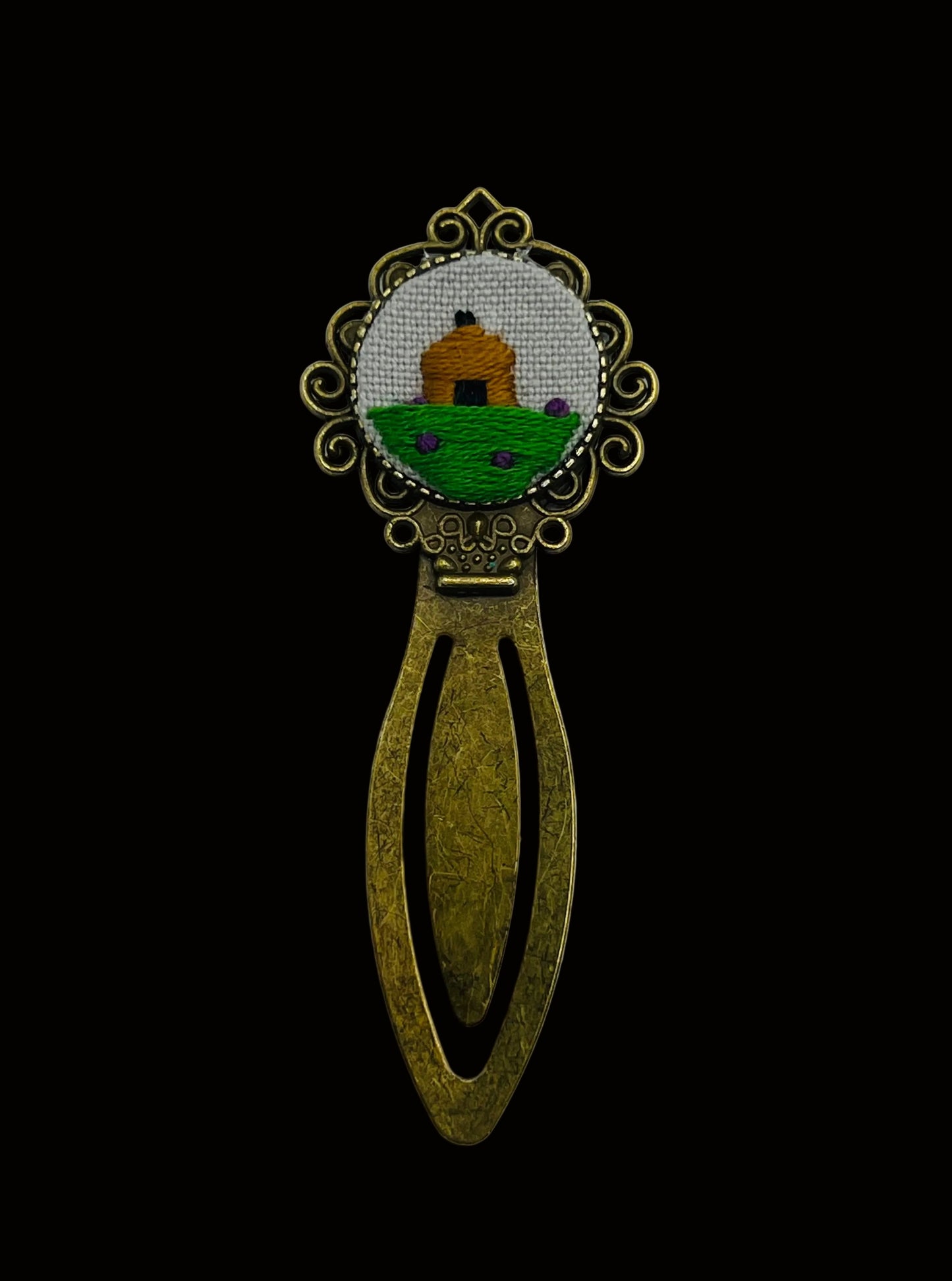 Navajo Hogan Landscape Embroidered Bookmark
