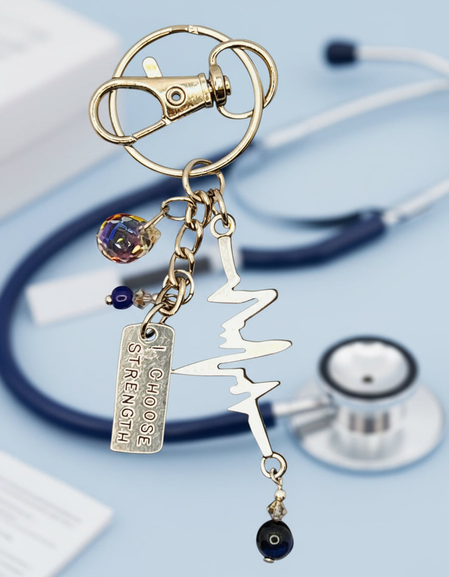 Medical Professional Themed Key Chain w/ Lobster Clasp
