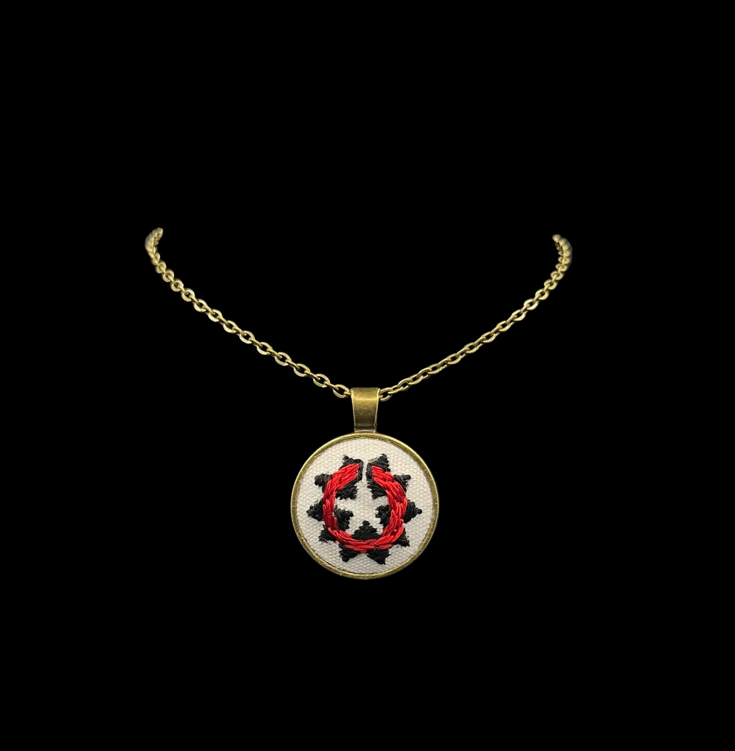 Navajo Basket Bronze Pendant