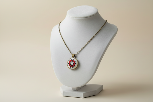 Navajo Basket Bronze Pendant